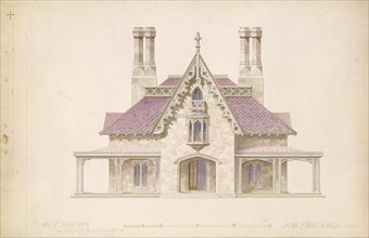 House for William J. Rotch, New Bedford, Massachusetts (front elevation), 1845.