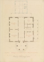 House for Henry Whitney, New Haven, Connecticut (client's plan), 1835.