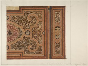 Intarsia Ceiling Design for the Dining Room, Deepdene, Dorking, Surrey, 1875-79.