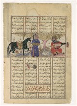 Isfandiyar's Fourth Course: He Slays a Sorceress, Folio from a Shahnama (Book of Kings) of Firdausi, ca. 1330-40.