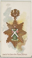 Jewel of the Order of the Thistle, Great Britain, from the World's Decorations series (N30) for Allen & Ginter Cigarettes, 1890.