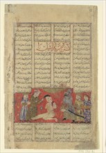 Kai Khusrau Slays Afrasiyab, Folio from a Shahnama (Book of Kings), ca. 1330-40.
