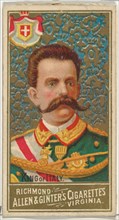 King of Italy, from World's Sovereigns series (N34) for Allen & Ginter Cigarettes, 1889.