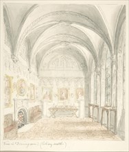Lea Castle, Worcestershire, Dining Room Looking South, ca. 1816.