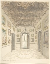 Lea Castle, Worcestershire, Picture Room, Looking West, ca. 1816.