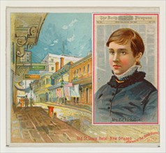 Mrs. E. J. Nicholson, The New Orleans Daily Picayune, from the American Editors series (N35) for Allen & Ginter Cigarettes, 1887.