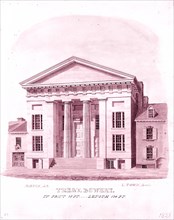 New Bowery Theatre, Elizabeth Street Facade, New York, 1828.