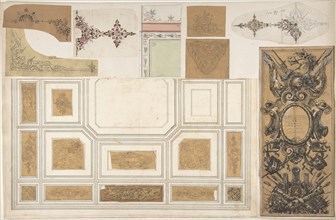 Nine Miscellaneous Designs for the de la Rochejaqulein Family, second half 19th century.
