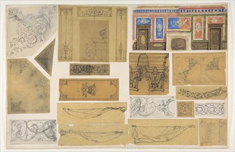 Nineteen designs for the painted decoration of interiors, 1830-97.