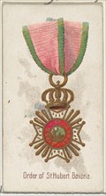 Order of St. Hubert, Bavaria, from the World's Decorations series (N30) for Allen & Ginter Cigarettes, 1890.