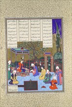 Nushirvan Promulgates His Reforms, Folio 602v from the Shahnama (Book of Kings) of Shah Tahmasp, ca. 1530-35.