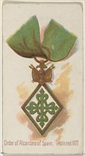 Order of Alcantara of Spain, Instituted 1177, from the World's Decorations series (N30) for Allen & Ginter Cigarettes, 1890.