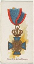 Order of St. Michael, Bavaria, from the World's Decorations series (N30) for Allen & Ginter Cigarettes, 1890.