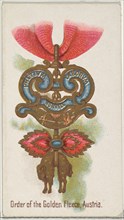 Order of the Golden Fleece, Austria, from the World's Decorations series (N30) for Allen & Ginter Cigarettes, 1890.