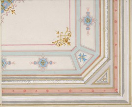 Partial design for a painted ceiling, 1830-97.