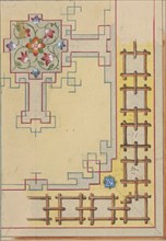 Partial design for ceiling decorated in chinese motifs, 1830-97.
