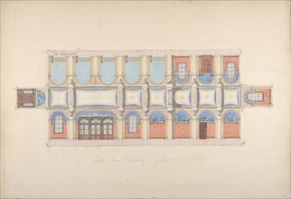 Plan and Elevation of Gallery, Deepdene, Dorking, Surrey, 1875-79.