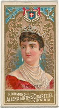 Queen of Italy, from World's Sovereigns series (N34) for Allen & Ginter Cigarettes, 1889.