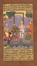 Rescue of Bizhan by Piran, Folio from a Shahnama (Book of Kings) of Firdausi, ca. 1610.