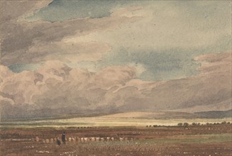 Salisbury Plain with Old Sarum in the Distance, Wiltshire, 1810-62.