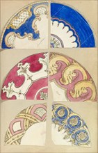 Six Designs for Decorated Plates, 1845-55.