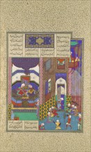 Siyavush and Jarira Wedded, Folio 183v from the Shahnama (Book of Kings) of Abu'l Qasim Firdausi, commissioned by Shah Tahmasp, ca. 1525-30.