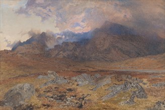 Snowdon, after an April Hailstorm [or Snowdon through Clearing Clouds], ca. 1857.