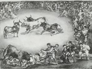 Spanish Entertainment from the 'Bulls of Bordeaux', 1825.