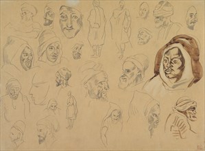 Studies of Arab Heads and Figures, after 1832.