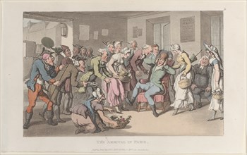 The Arrival in Paris, from "Journal of Sentimental Travels in the Southern Provinces of France, Shortly Before the Revolution", 1820.