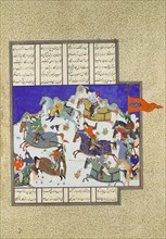 The Coup against Usurper Shah, Folio 745v from the Shahnama (Book of Kings) of Shah Tahmasp, ca. 1530-35.