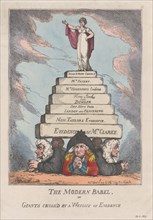The Modern Babel, or Giants Crushed by a Weight of Evidence, April 11, 1809.