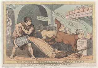 The Modern Hercules, Cleansing the Augean Stable, April 23, 1805.