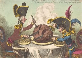 The Plumb-Pudding in Danger;-or-State Epicures Taking un Petit Souper, February 26, 1805.