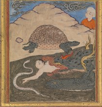 The Tortoise, Folio from an 'Aja'ib al-Makhluqat (Wonders of Creation) of Qazwini, second half 16th century.