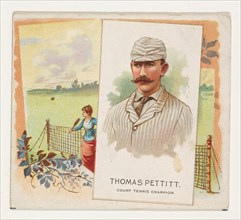 Thomas Pettitt, Court Tennis Champion, from World's Champions, Second Series (N43) for Allen & Ginter Cigarettes, 1888.