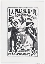 Two couples dancing, illustration for 'La Paloma Azul,' published by Antonio Vanegas Arroyo, ca. 1880-1910.