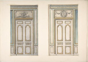 Two Designs for Doorways with Alternate Overdoor Decoration, second half 19th century.
