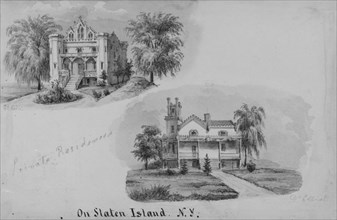 Two Private Residences, Dr. Fadie Elliot, on Staten Island, New York, ca. 1872.
