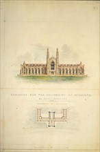 University of Michigan (elevation and plan), 1838.