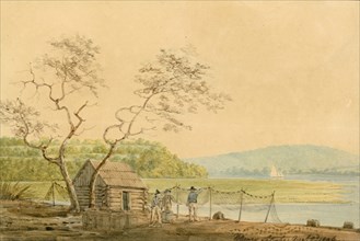 View from the Packet Wharf at Frenchtown Looking down Elk Creek, 1806.