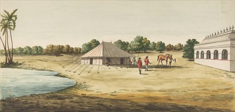 View of a Chaudézie [chauderie] in the interior of an English traveller's tent, ca. 1828-30.