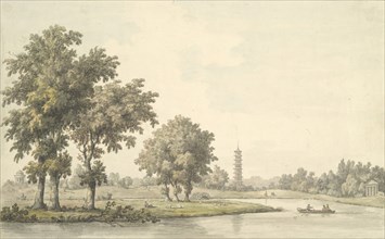 View of the Lake and the Island from the Lawn at Kew, 1763.