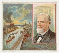 W.D. Bickham, Dayton Daily Journal, from the American Editors series (N35) for Allen & Ginter Cigarettes, 1887.
