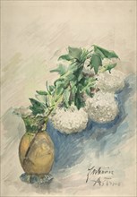 White Flowers in a Vase, ca. 1884-1904.