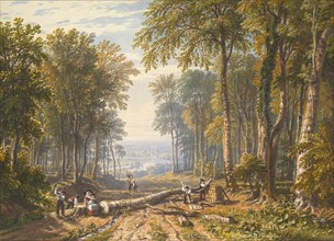 Woodcutters at Park Place, Henley, the River Thames Beyond, ca. 1826.