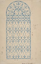 Wrought Iron Gate Design (recto), Sketches for Bracket (verso), 1870-1900.