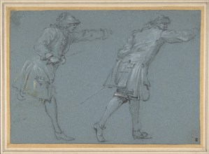 Study of Two Soldiers Swordfighting, 17th century.