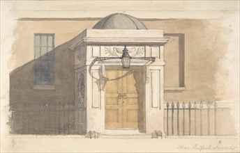 Domed Projecting Rectangular Entrance to a House near Russell Square, 19th century.