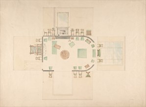 Plan and Elevations of a Room, early 19th century.